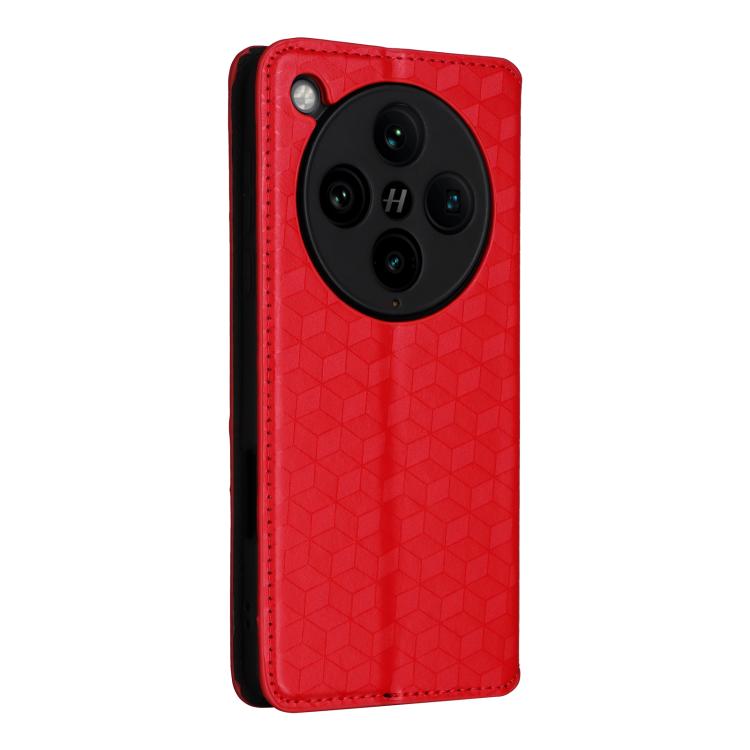 For OPPO Find X8 Pro 5G Cubic Grid Texture Flip Leather Phone Case