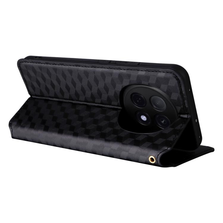 For OPPO F29 Pro 5G Global Cubic Grid Texture Flip Leather Phone Case