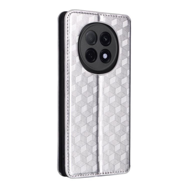 For OPPO F29 Pro 5G Global Cubic Grid Texture Flip Leather Phone Case