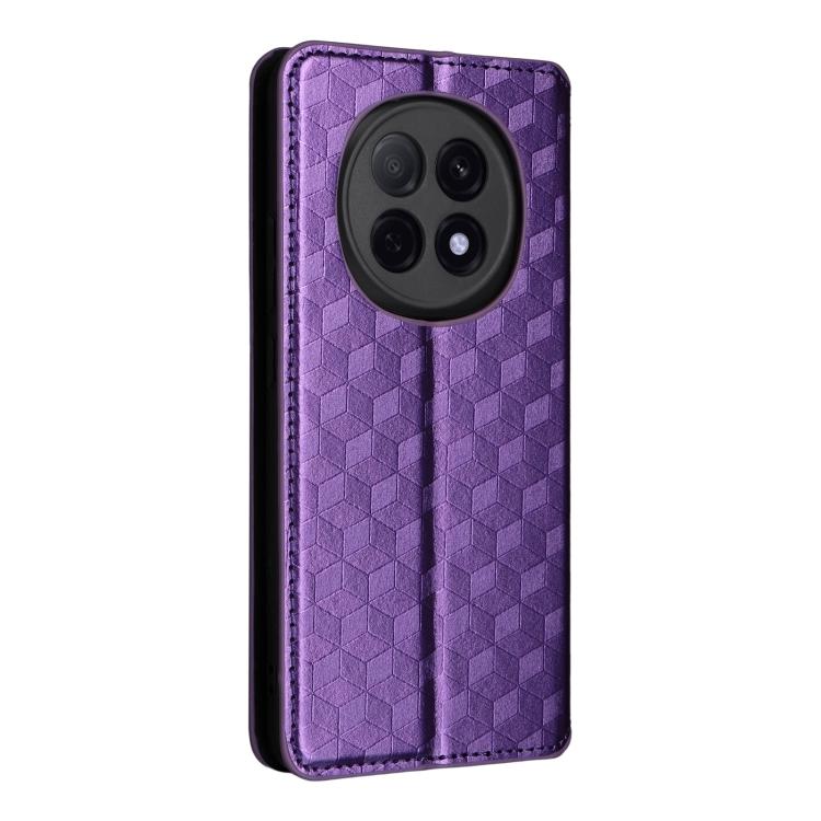 For OPPO F29 Pro 5G Global Cubic Grid Texture Flip Leather Phone Case