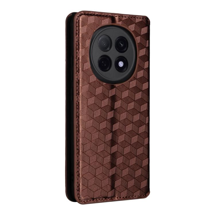 For OPPO F29 Pro 5G Global Cubic Grid Texture Flip Leather Phone Case