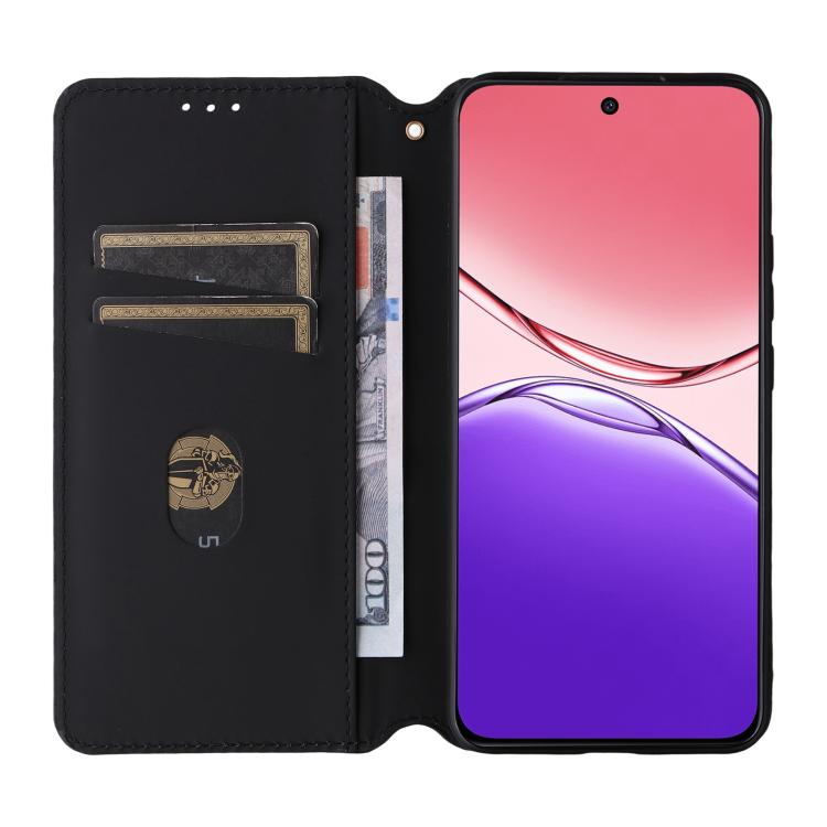 For OPPO F29 Pro 5G Global Cubic Grid Texture Flip Leather Phone Case