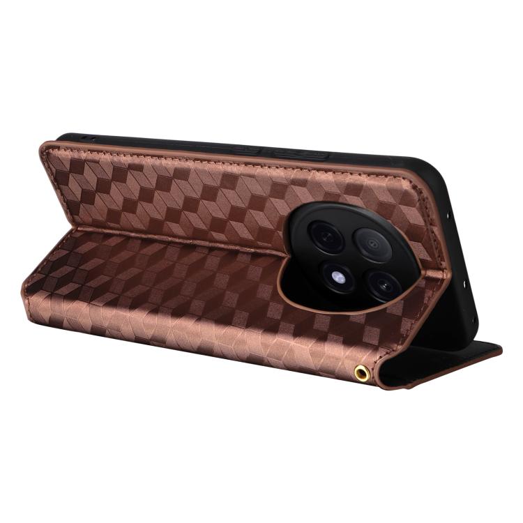 For OPPO F29 Pro 5G Global Cubic Grid Texture Flip Leather Phone Case