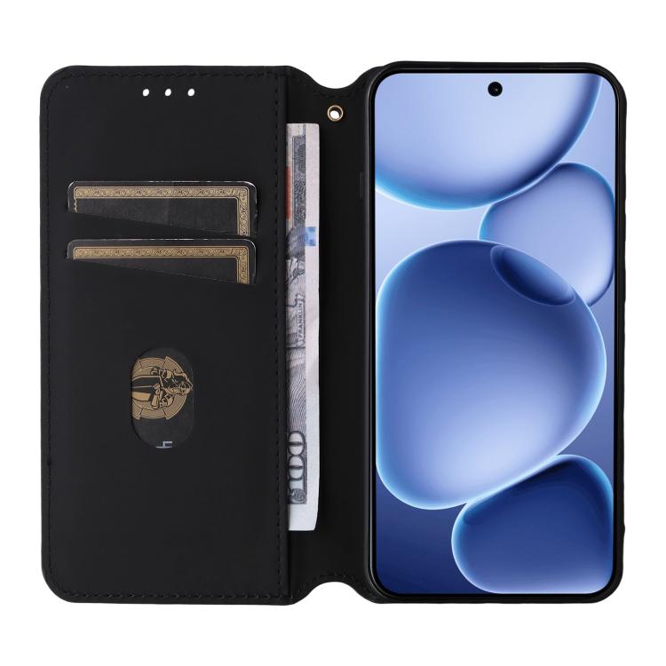 For OPPO Find X8s 5G Cubic Grid Texture Flip Leather Phone Case