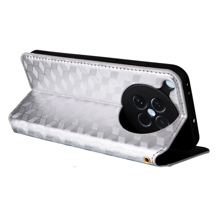 For OPPO Find X8s 5G Cubic Grid Texture Flip Leather Phone Case