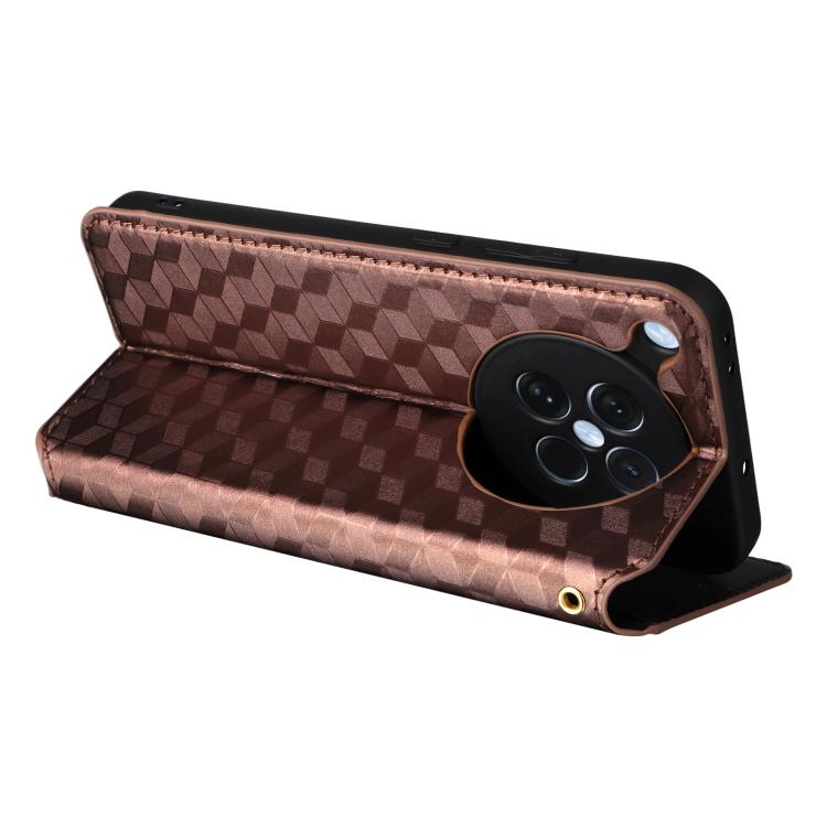 For OPPO Find X8s 5G Cubic Grid Texture Flip Leather Phone Case