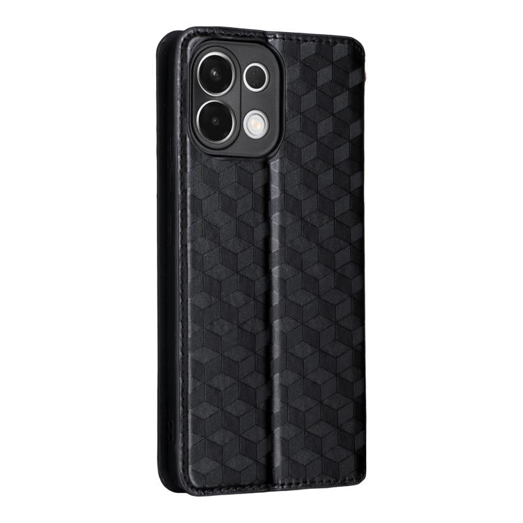 For OPPO K13 5G / K13X 5G / K12S 5G Cubic Grid Texture Flip Leather Phone Case