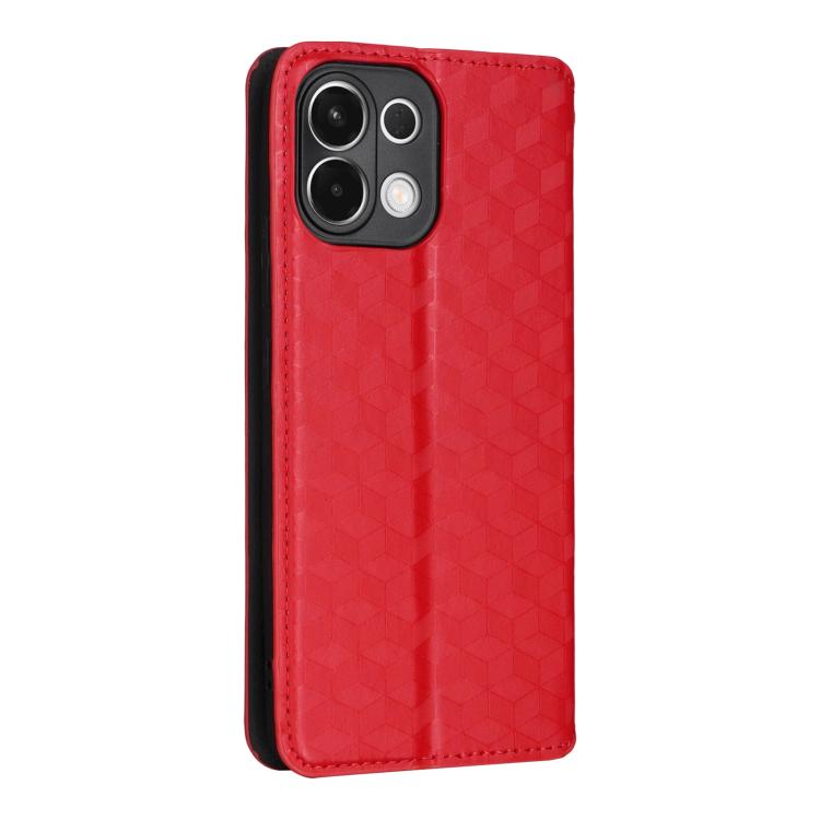 For OPPO K13 5G / K13X 5G / K12S 5G Cubic Grid Texture Flip Leather Phone Case