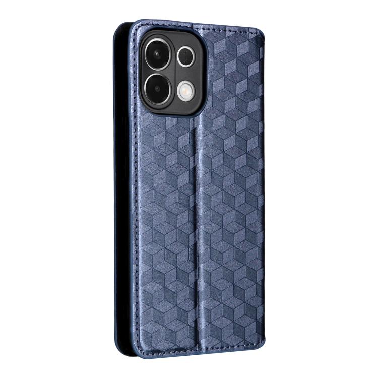 For OPPO K13 5G / K13X 5G / K12S 5G Cubic Grid Texture Flip Leather Phone Case