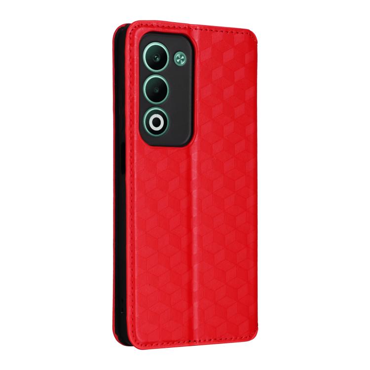 For OPPO A5 5G / 4G Global / A5M Cubic Grid Texture Flip Leather Phone Case