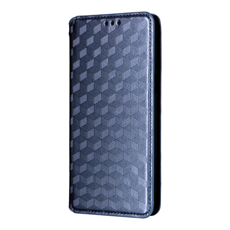 For OPPO Reno14 Pro Global Cubic Grid Texture Flip Leather Phone Case