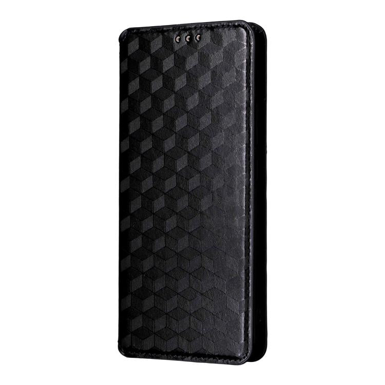 For OPPO Reno14 F 5G Cubic Grid Texture Flip Leather Phone Case