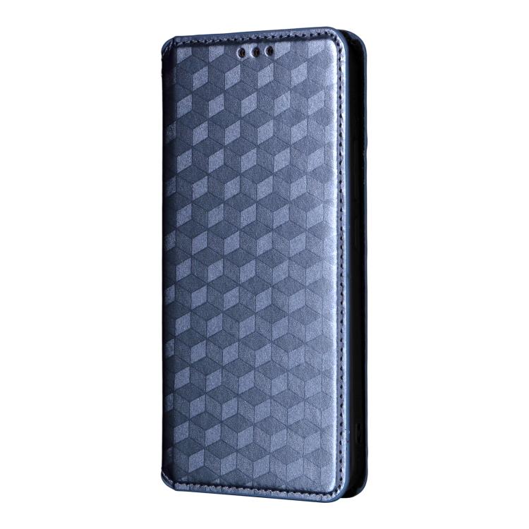 For OPPO Reno14 F 5G Cubic Grid Texture Flip Leather Phone Case