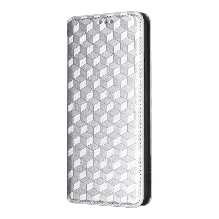 For OPPO Reno14 F 5G Cubic Grid Texture Flip Leather Phone Case