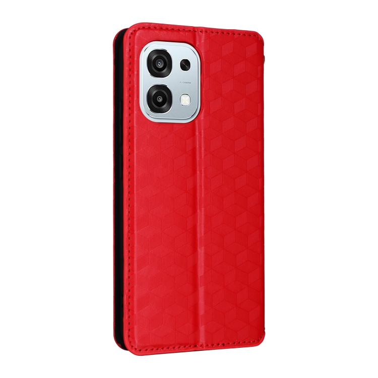 For OPPO A6 Pro 5G / 4G Global / F31 5G Cubic Grid Texture Flip Leather Phone Case