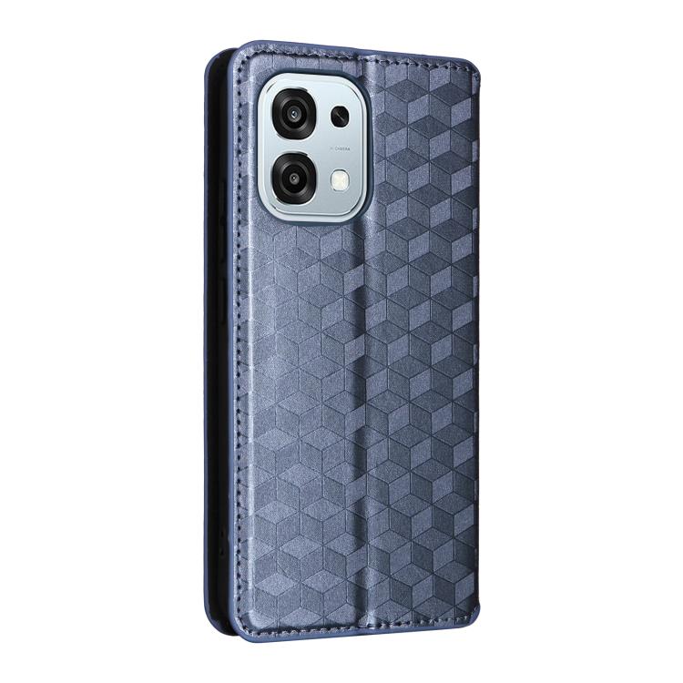 For OPPO A6 Pro 5G / 4G Global / F31 5G Cubic Grid Texture Flip Leather Phone Case