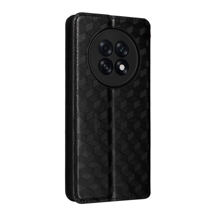 For OPPO A6 Max 5G / F31 Pro+ Cubic Grid Texture Flip Leather Phone Case