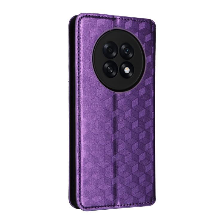For OPPO A6 Max 5G / F31 Pro+ Cubic Grid Texture Flip Leather Phone Case