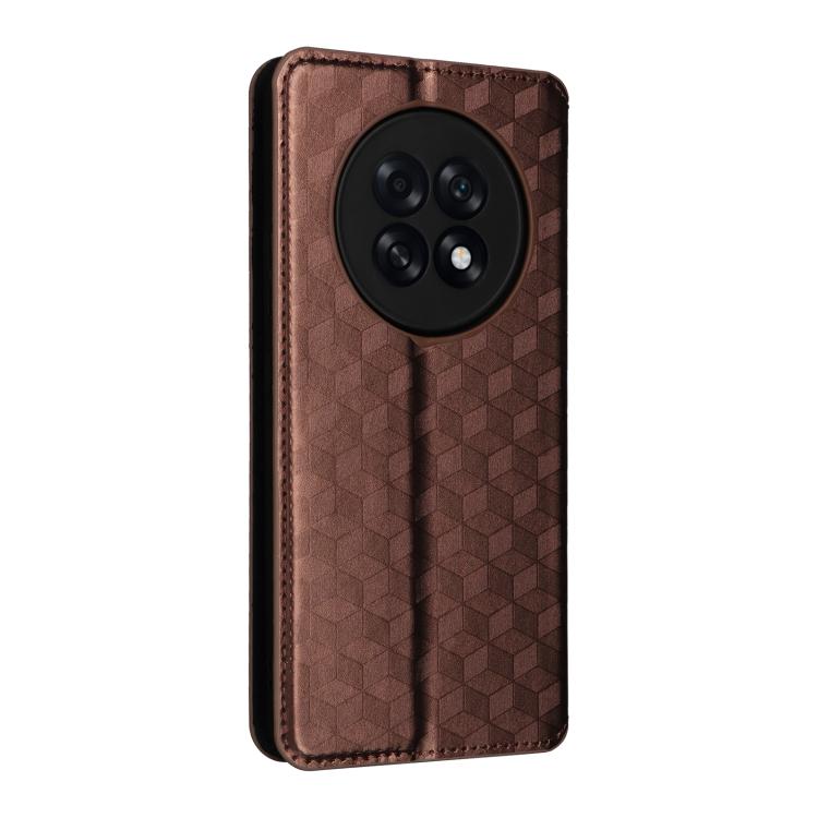 For OPPO A6 Max 5G / F31 Pro+ Cubic Grid Texture Flip Leather Phone Case