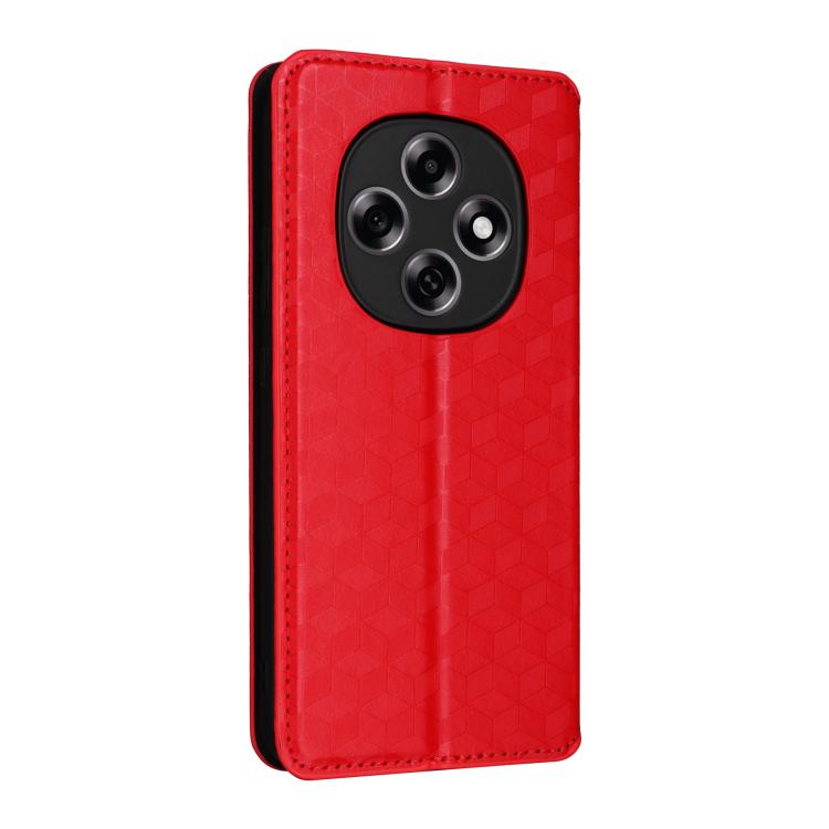 For OPPO F31 Pro 5G Cubic Grid Texture Flip Leather Phone Case