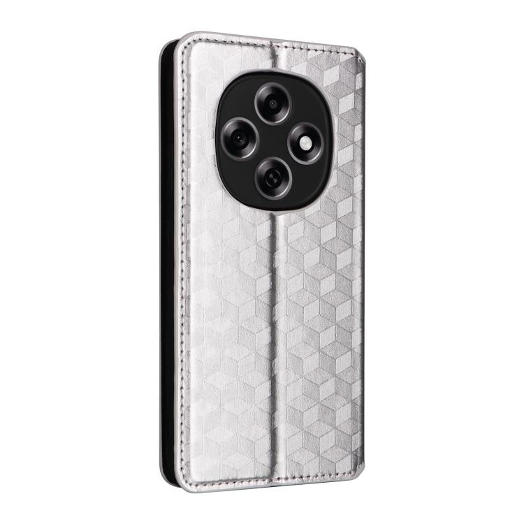 For OPPO F31 Pro 5G Cubic Grid Texture Flip Leather Phone Case