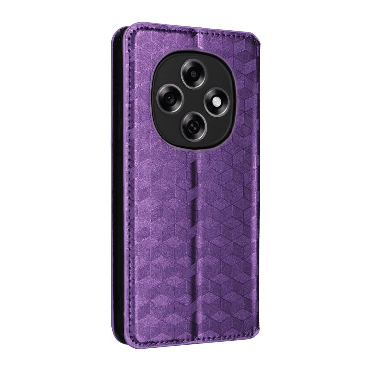 For OPPO F31 Pro 5G Cubic Grid Texture Flip Leather Phone Case