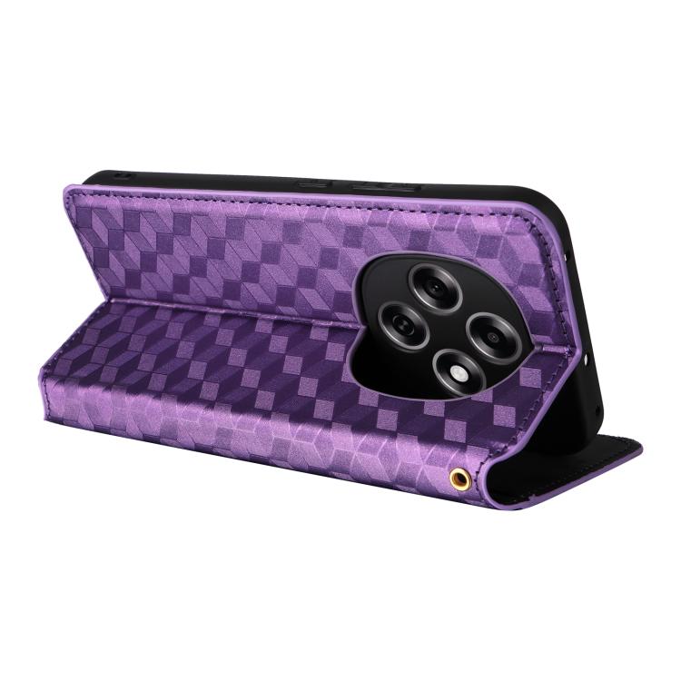 For OPPO F31 Pro 5G Cubic Grid Texture Flip Leather Phone Case