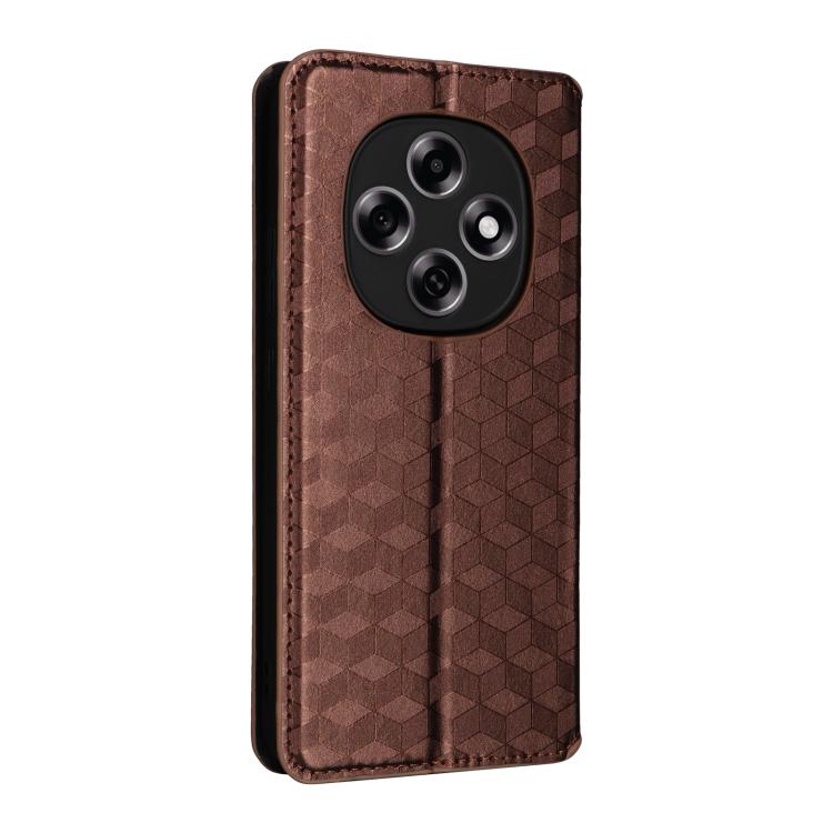For OPPO F31 Pro 5G Cubic Grid Texture Flip Leather Phone Case