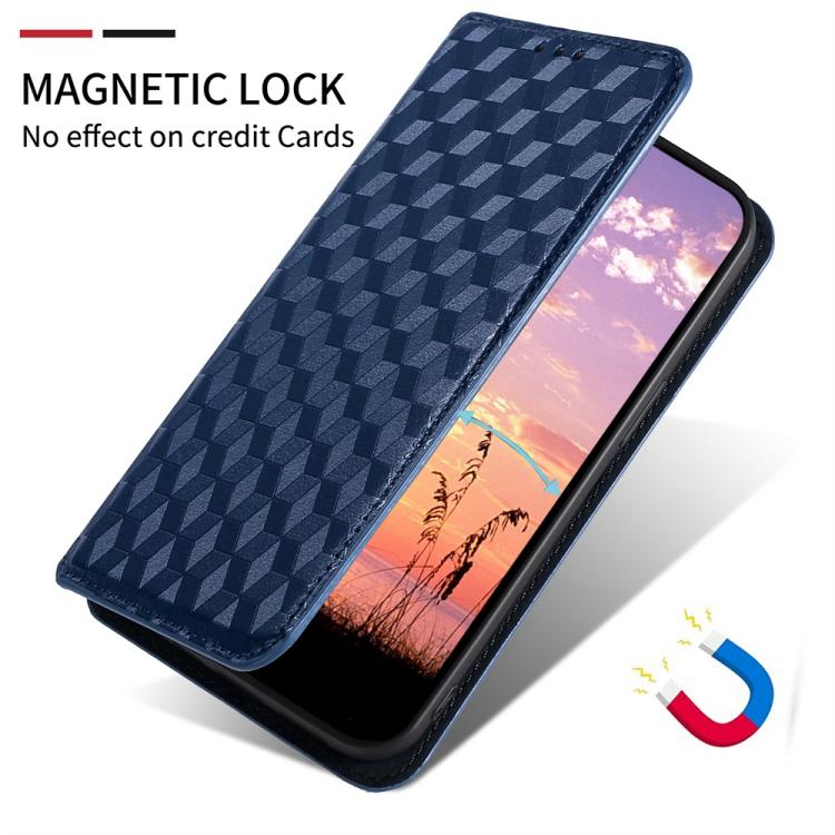 For OPPO Find X9 Pro Cubic Grid Texture Flip Leather Phone Case
