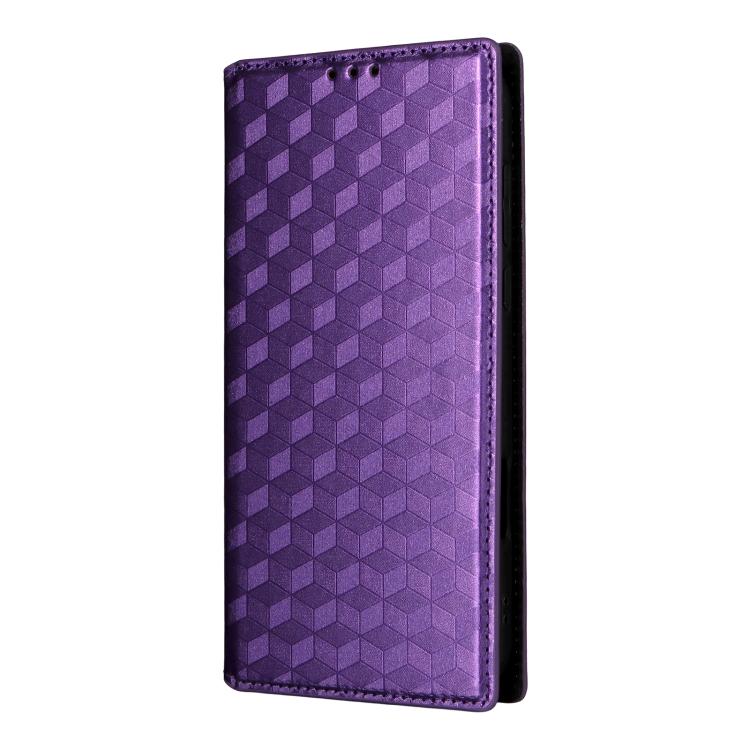 For OPPO Find X9 Pro Cubic Grid Texture Flip Leather Phone Case