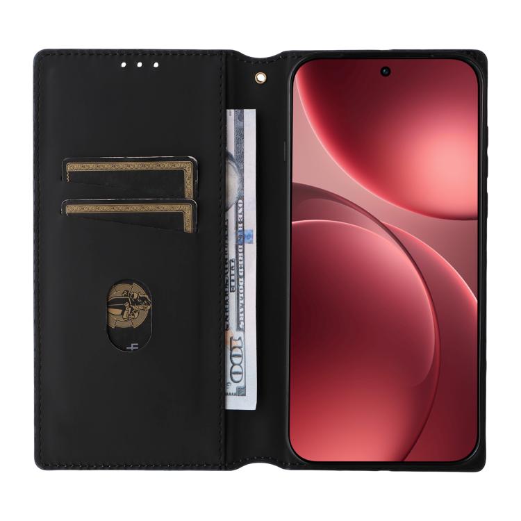 For OPPO Find X9 Pro Cubic Grid Texture Flip Leather Phone Case