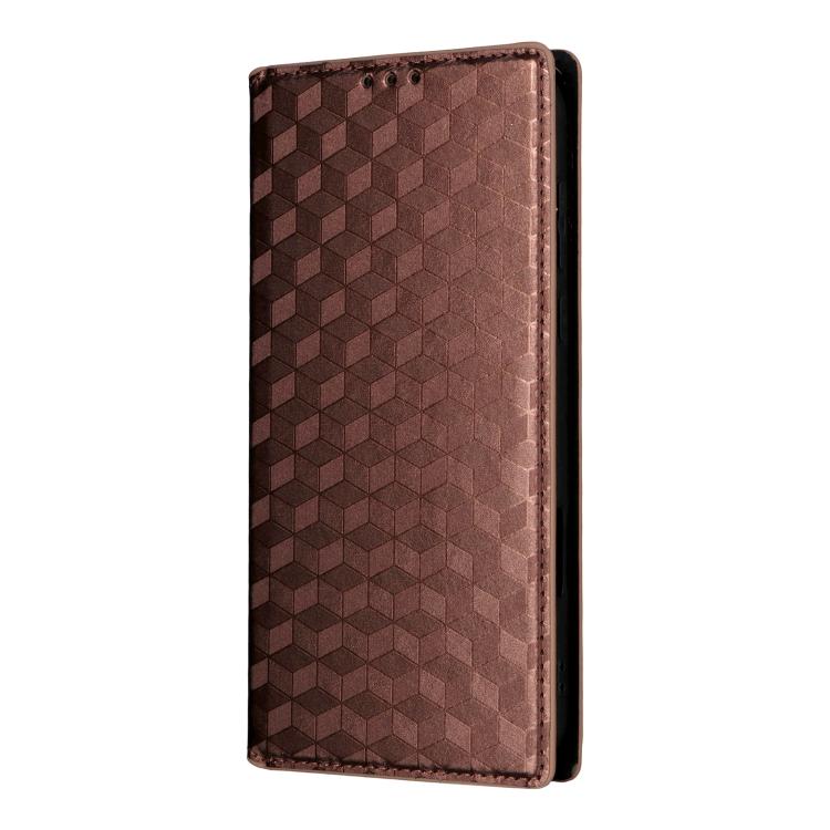 For OPPO Find X9 Pro Cubic Grid Texture Flip Leather Phone Case