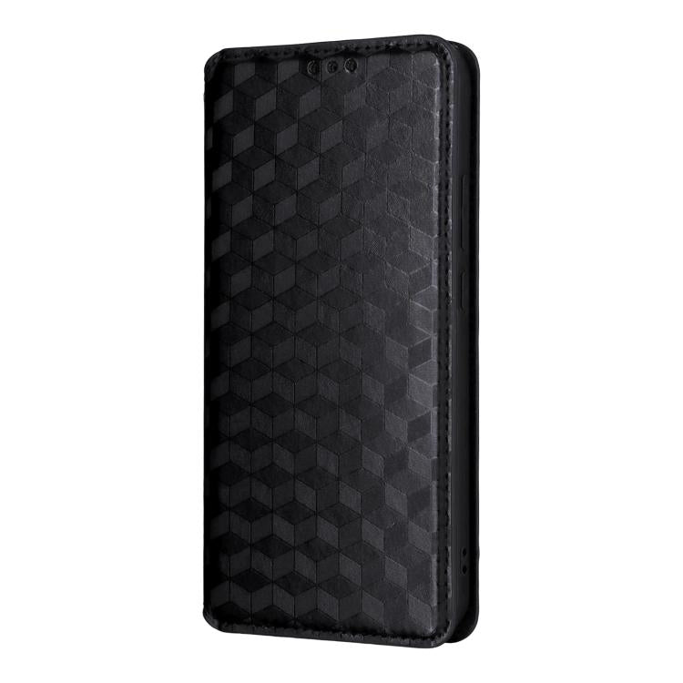 For OPPO Reno15 5G Global Cubic Grid Texture Flip Leather Phone Case