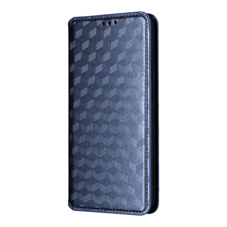 For OPPO Reno15 5G Global Cubic Grid Texture Flip Leather Phone Case