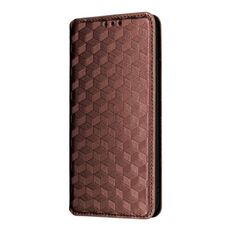 For OPPO Reno15 5G Global Cubic Grid Texture Flip Leather Phone Case