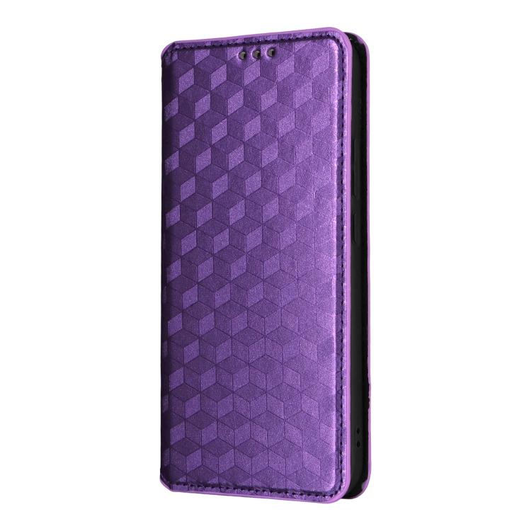 For OPPO Reno15 Pro 5G Global Cubic Grid Texture Flip Leather Phone Case