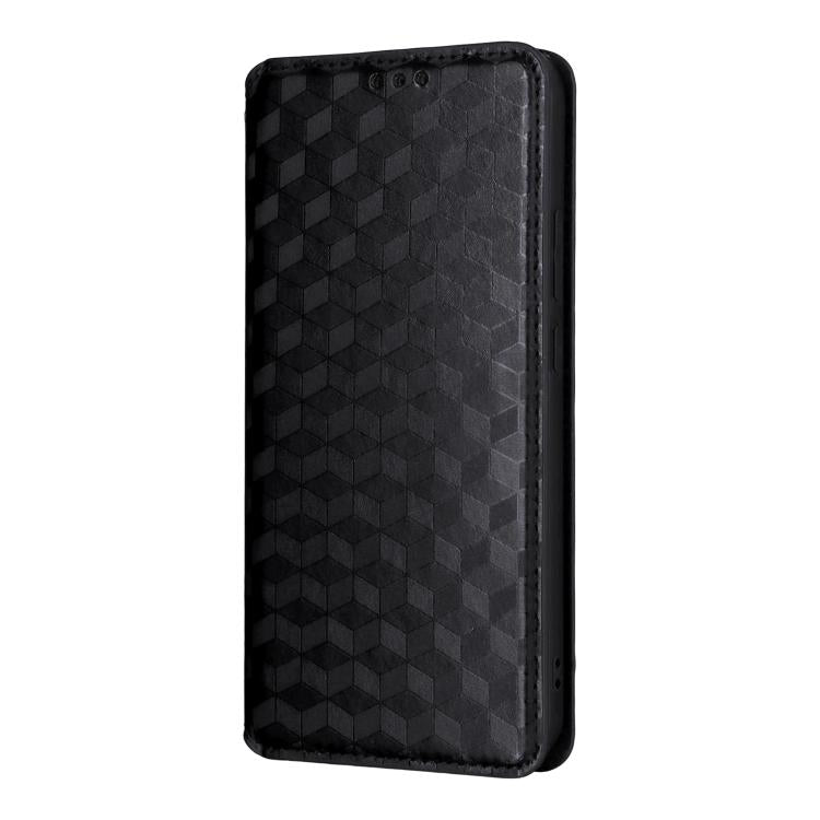 For OPPO Reno15 Pro Max 5G Global Cubic Grid Texture Flip Leather Phone Case
