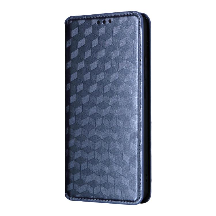 For OPPO Reno15 Pro Max 5G Global Cubic Grid Texture Flip Leather Phone Case