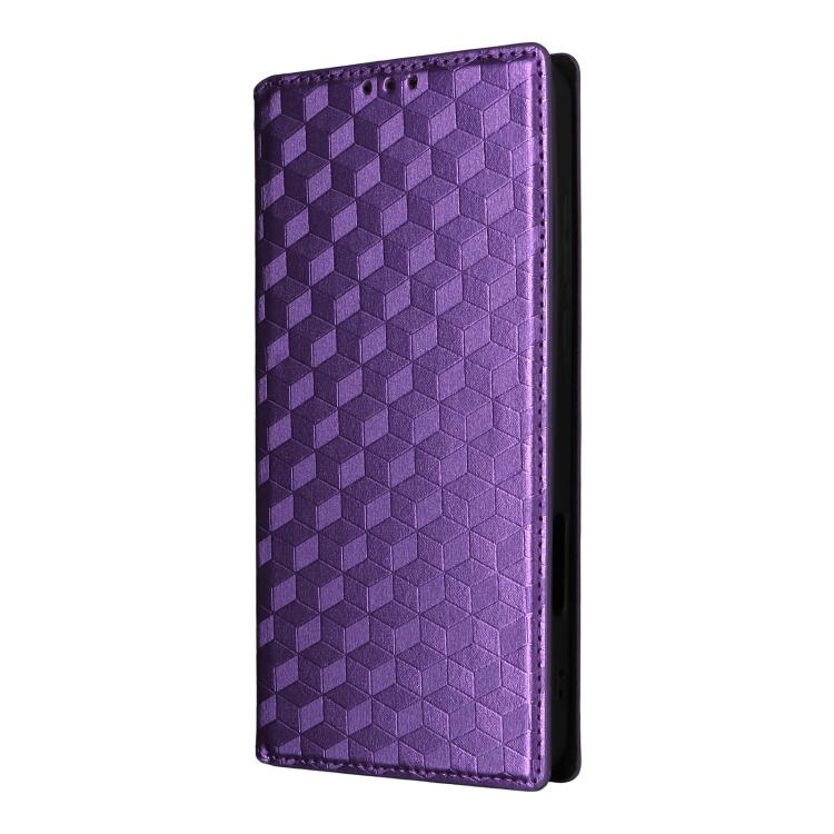 For OPPO Find X9 Ultra 5G Cubic Grid Texture Flip Leather Phone Case
