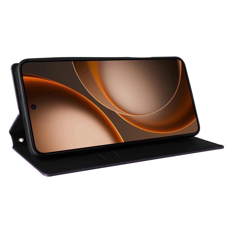 For OPPO Find X9 Ultra 5G Cubic Grid Texture Flip Leather Phone Case
