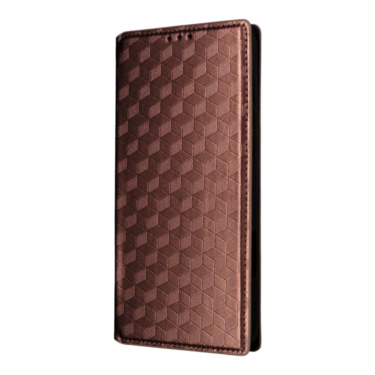 For OPPO Find X9 Ultra 5G Cubic Grid Texture Flip Leather Phone Case