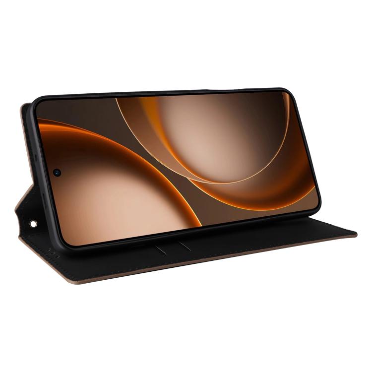 For OPPO Find X9 Ultra 5G Cubic Grid Texture Flip Leather Phone Case