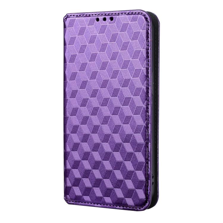 For Ulefone Note 6 / Note 6P / Note 6T Cubic Grid Texture Flip Leather Phone Case