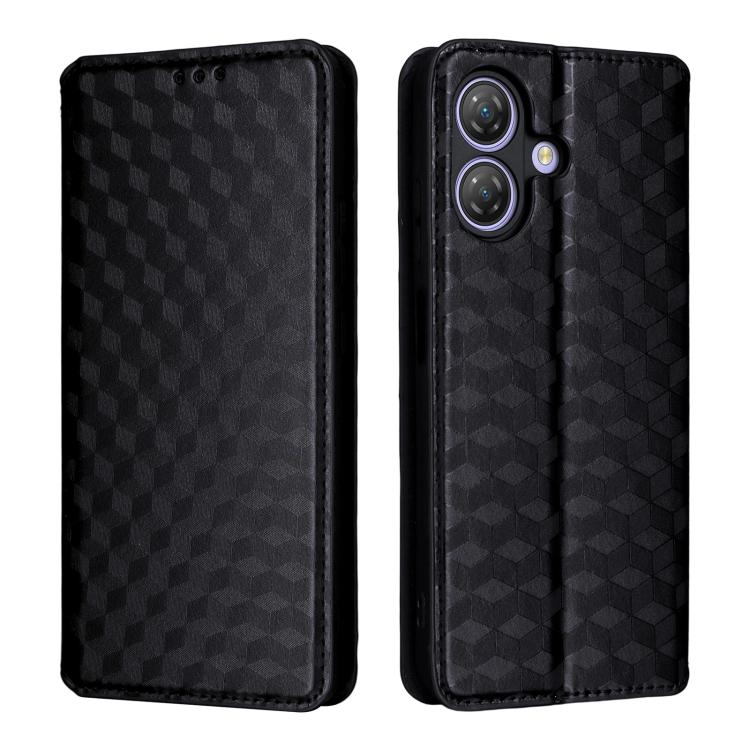 For Ulefone Note 21 Cubic Grid Texture Flip Leather Phone Case