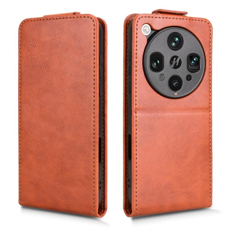 For OPPO Find X8 Ultra 5G Magnetic Vertical Flip Leather Phone Case with Buckle