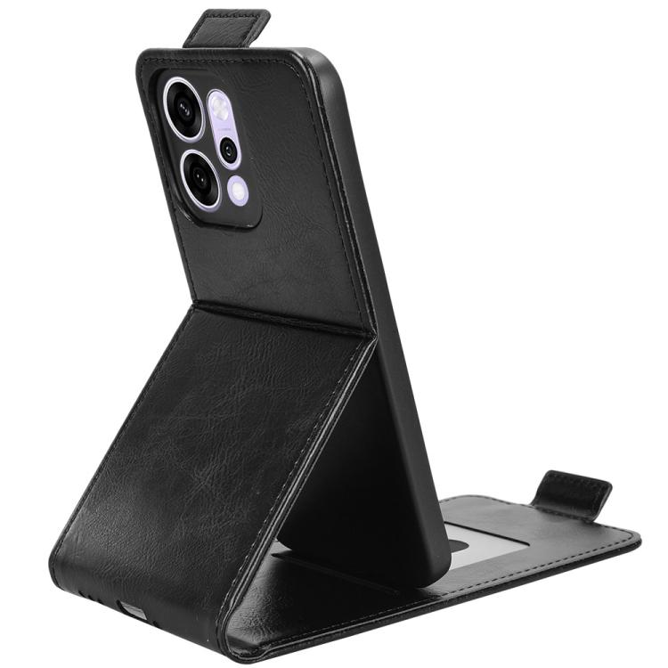 For OPPO Reno14 Global Magnetic Vertical Flip Leather Phone Case with Buckle