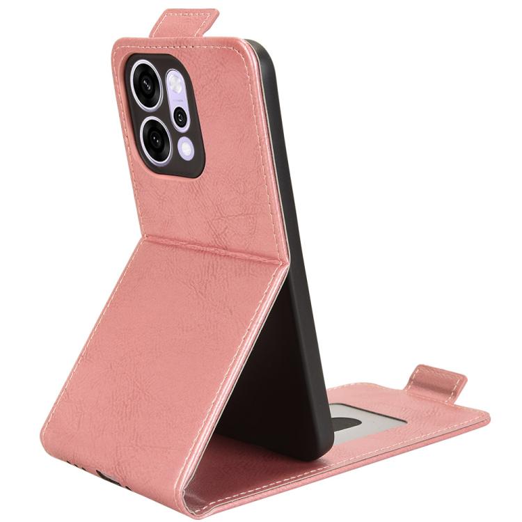For OPPO Reno14 Global Magnetic Vertical Flip Leather Phone Case with Buckle