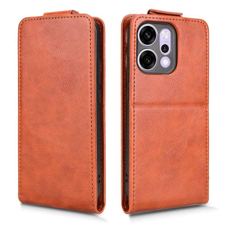For OPPO Reno14 Global Magnetic Vertical Flip Leather Phone Case with Buckle