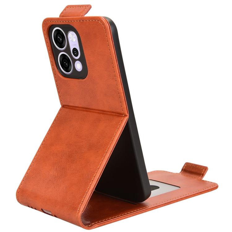 For OPPO Reno14 Global Magnetic Vertical Flip Leather Phone Case with Buckle