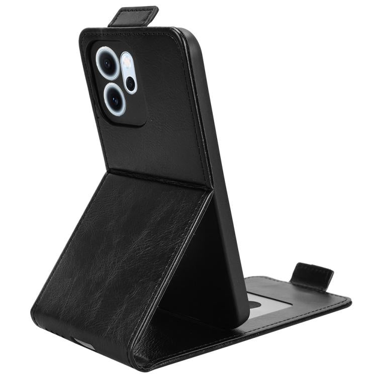 For OPPO Reno14 F 5G Magnetic Vertical Flip Leather Phone Case with Buckle